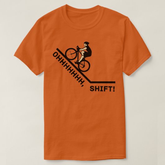 T-shirt Oh Shift Vélo Vélo Voyageur Drôle (Design devant)