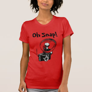 T-shirt Oh Snap avec caméra Vintage Cool