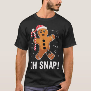 T-shirt Oh Snap Drôle Bonhomme en Pain d'Épice Chapeau de