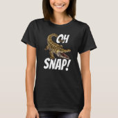 T-shirt Oh Snap Funny Alligator Gator Crocodile Graphic Ki (Devant)