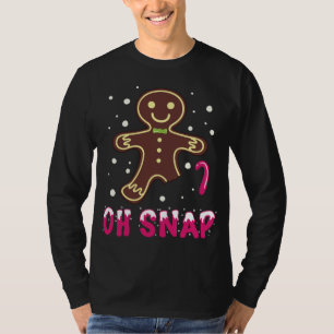 T-shirt Oh Snap Funny mignon Noël Gingerbread Homme