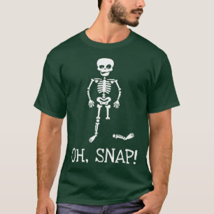 T-shirt Oh Snap Funny Skeleton Halloween Costume Party Gif