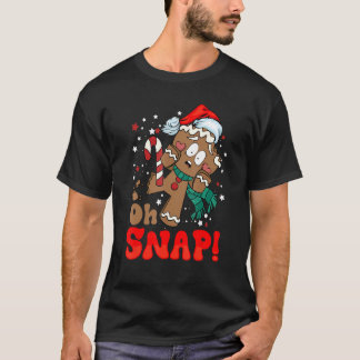 T-shirt Oh Snap Gingbread Homme Rétro Noël Famille Mat