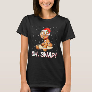 T-shirt Oh Snap Gingerbread Cookie Man Broché Leg