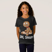 T-Shirt Oh Snap Gingerbread Cookie Man Broyé Jambe Amputé (Devant entier)