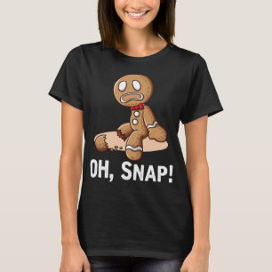 T-shirt Oh Snap Gingerbread Cookie Man Broyé Jambe Amputé