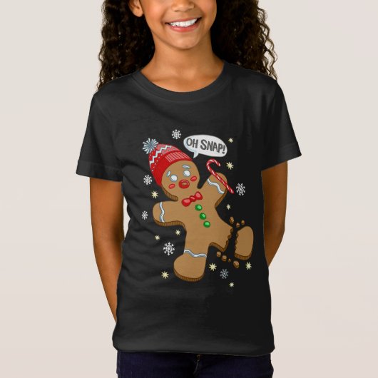 T-Shirt Oh Snap Gingerbread Cookie Man Costume équipe de c (Devant)