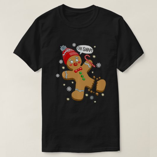 T-shirt Oh Snap Gingerbread Cookie Man Costume équipe de c (Design devant)