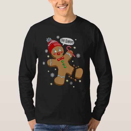 T-shirt Oh Snap Gingerbread Cookie Man Costume équipe de c (Devant)