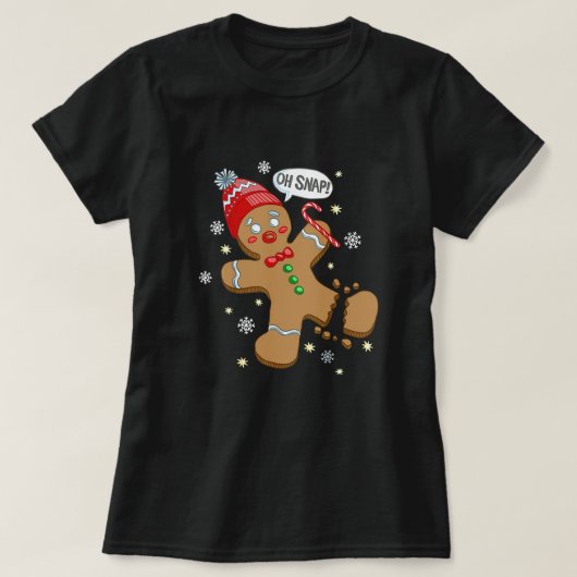 T-shirt Oh Snap Gingerbread Cookie Man Costume équipe de c (Design devant)