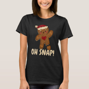 T-shirt Oh Snap Gingerbread Homme Cookie Broken Leg Christ