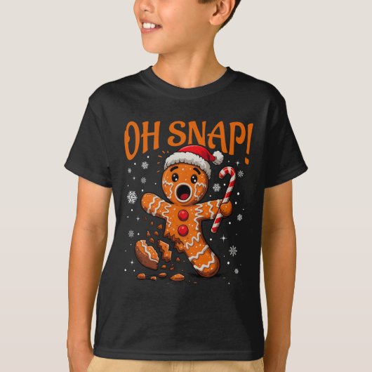 T-shirt Oh Snap Gingerbread Homme mignon Noël Cookie King (Devant)