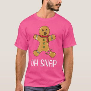 T-shirt Oh Snap Gingerbread Man Christmas Cookie Xmas Boy