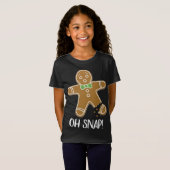 T-Shirt Oh Snap Gingerbread Man Cookie Broken Leg Funny (Devant entier)