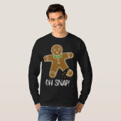 T-shirt Oh Snap Gingerbread Man Cookie Broken Leg Funny (Devant entier)