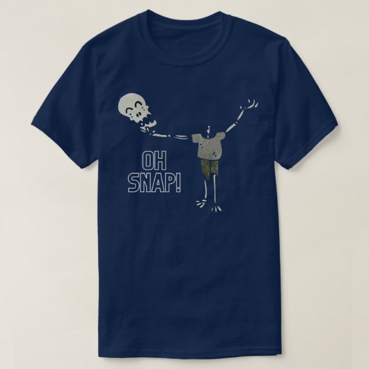 T-shirt Oh Snap Halloween Skeleton (Design devant)