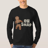 T-shirt Oh, Snap ! Homme de pain d'épices cassé - Noël (Devant)