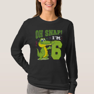T-shirt Oh Snap Je suis 6 Crocodile 6e Anniversaire Alliga