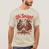 T-shirt Oh Snap ! Jeu de l'os à moelle Pèlerin Dinde Améri (Devant)