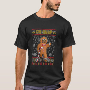 T-shirt Oh Snap pain d'épices Noël Noël Noël Noël Noël fam