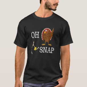 T-shirt Oh Snap Wishbone Dabbing Turquie Thankgiving