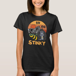 T-shirt Oh Stinky Poop Hommes Femmes Mignons Singe Retro