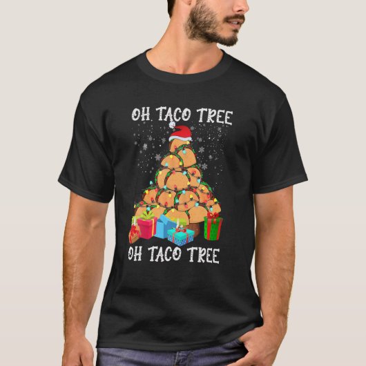 T-shirt Oh Taco Tree Nourriture Mexicaine Taco Lover Noël  (Devant)