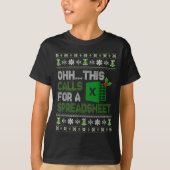 T-shirt Oh This Calls For A Spreadsheet Christmas Excel (Devant)
