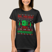 T-shirt Oh This Calls For A Spreadsheet Christmas Sweater (Devant)