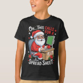 T-shirt Oh This Calls For A Spreadsheet Santa Excel Funny  (Devant)