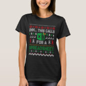 T-shirt Oh This Calls For A Spreadsheet Ugly Christmas Swe (Devant)