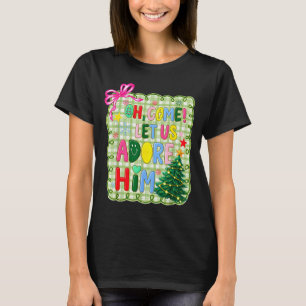 T-shirt Oh Venez Adorons-Le Jésus Arbre de Noël Prépa Ch