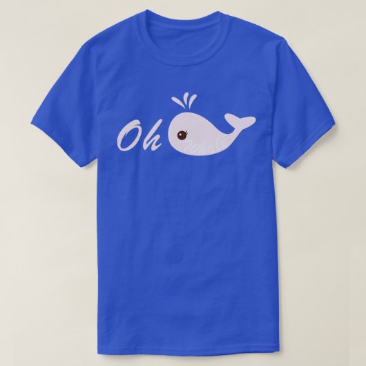 T-shirt Oh Whale rose (Design devant)