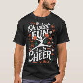 T-shirt Oh What Fun It Is To Cheer Ugly Cheerleading Xmas (Devant)