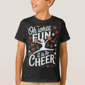 T-shirt Oh What Fun It Is To Cheer Ugly Cheerleading Xmas (Devant)