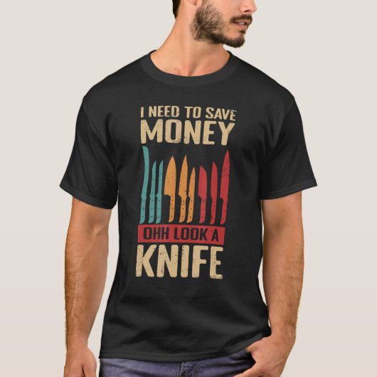 T-shirt Ohh Look a Knife Chasse Couteau Collector (Devant)