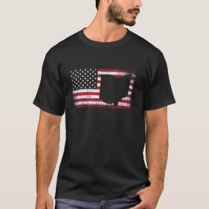 T-shirt Ohio 4 juillet Drapeau américain USA Amérique Patr