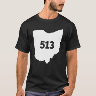 T-shirt Ohio 513 Indicatif régional