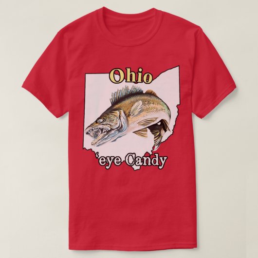 T-shirt Ohio 'Eye Candy Funny Walleye 64 (Design devant)