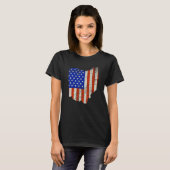 T-shirt Ohio Home Usa Flag (Devant entier)