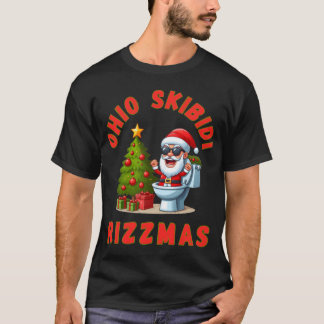 T-shirt Ohio Skibidi Rizzmas Funny Christmas Rizz Gyatt Ri