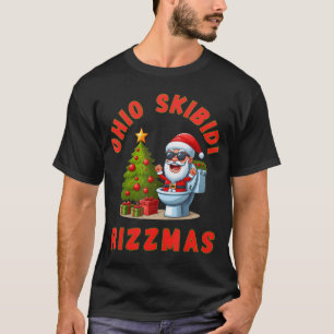 T-shirt Ohio Skibidi Rizzmas Noël Rizz Père Noël