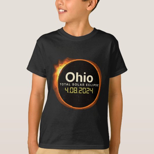 T-shirt Ohio Solar Eclipse 2024 Totalité Avril 8 Hommes Fe (Devant)