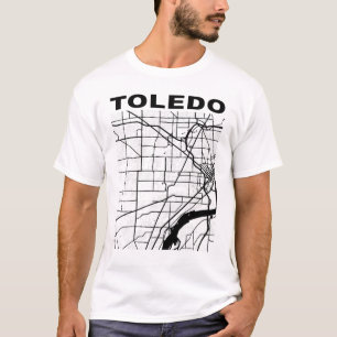 T-shirt Ohio Souvenir Toledo City Street Carte