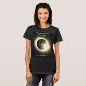 T-shirt OHIO Total éclipse solaire 8 avril 2024 (Devant entier)