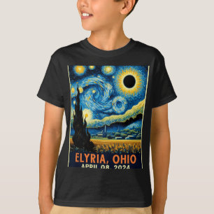 T-shirt Ohio Total Solar Eclipse 2024 Starry Night Van Gog