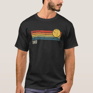 T-shirt Ohio USA Retro Sunset Distressed Style Design