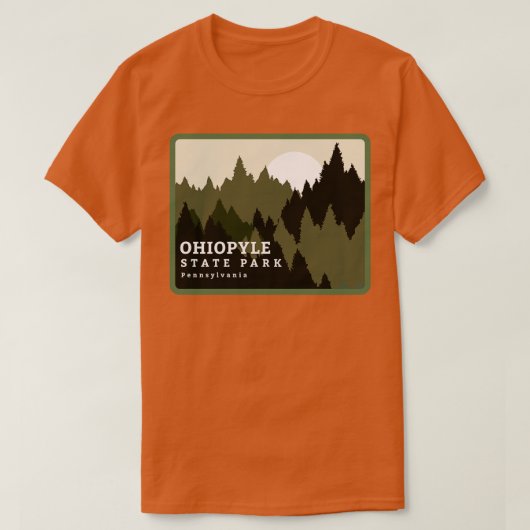 T-shirt Ohiopyle State Park Pennsylvania Forest Sunrise (Design devant)