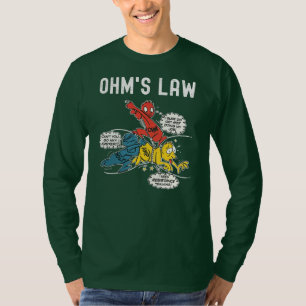 T-shirt Ohms Law Funny Electricity Expliqué Électrique