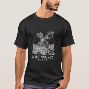 T-shirt Oie à pattes mignonnes à Millinocket Maine Canoe M